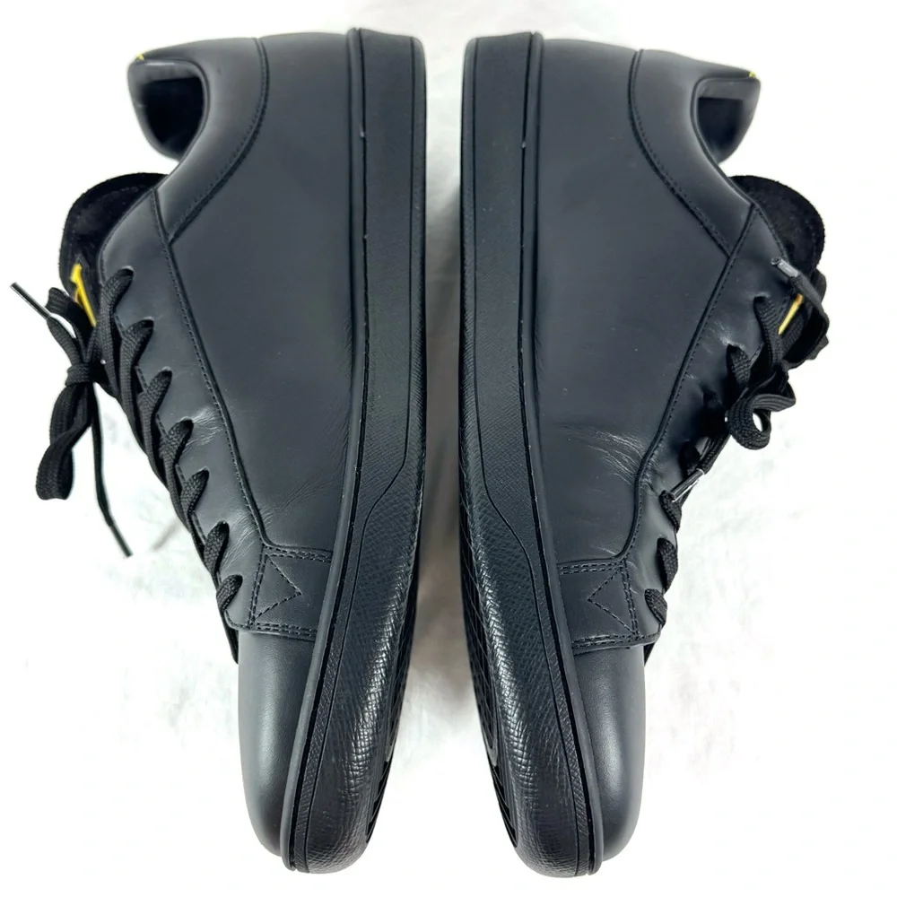 LOUIS VUITTON Black Leather Luxembourg Samothrace Men's Sneakers 8UK 9US - Picture 14 of 17